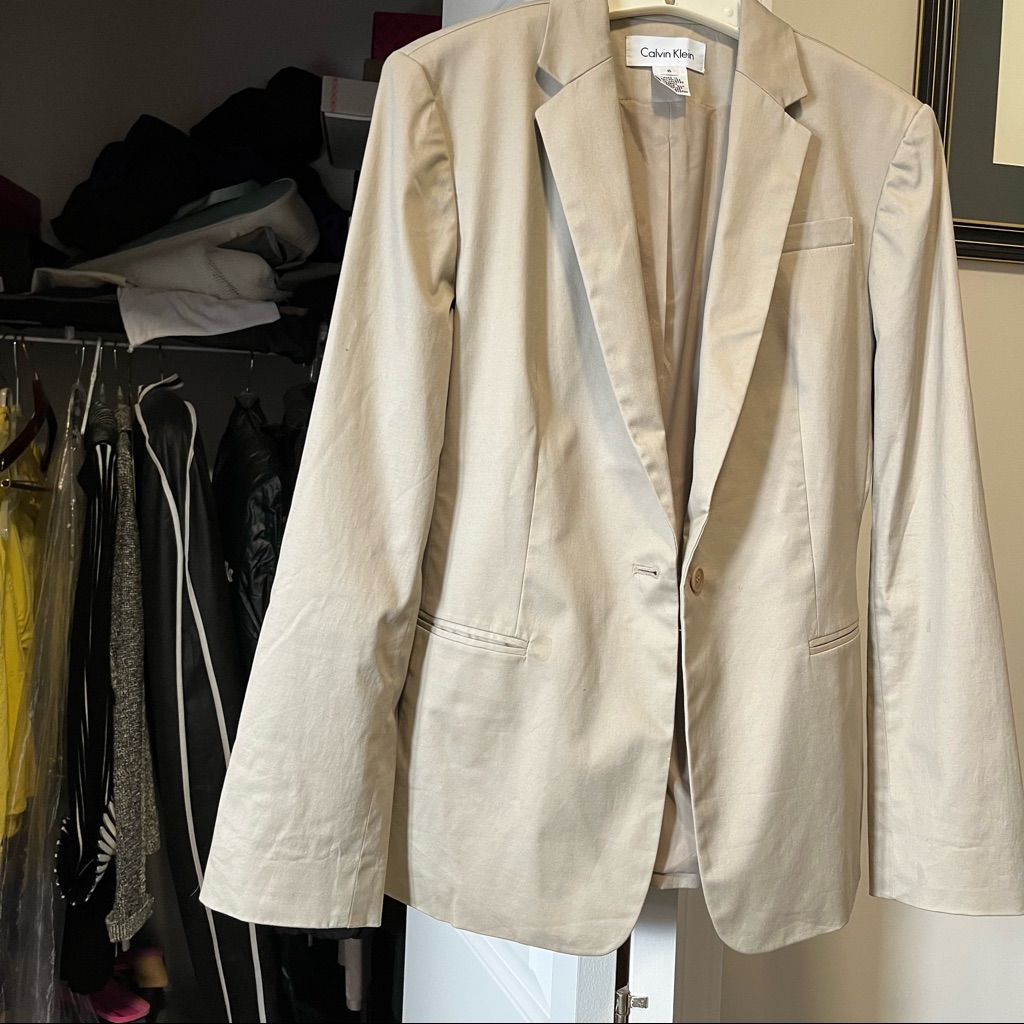 Brand New Long Blazer Designer 98 Cotton Great With Pants Jeans Skirt